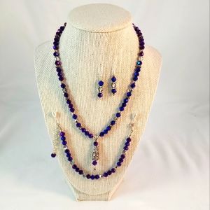Crystals with sterling Bali beads